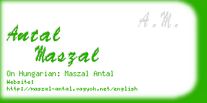 antal maszal business card